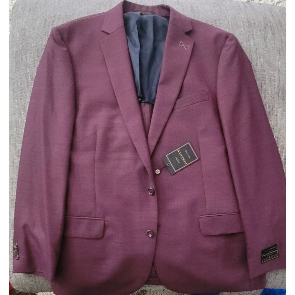 NWT $798 Vitale Barberis Canonico JAB Red 2 Button Wool Sport Coat Size 46 Long